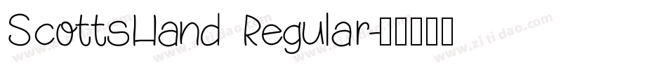 ScottsHand Regular字体转换